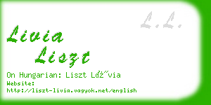 livia liszt business card